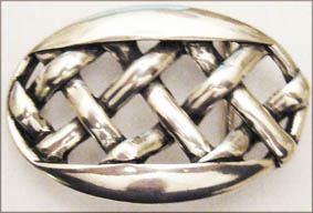 [33811] Trellis, silberfarbene Flecht-Schließe