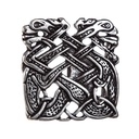 Mittelalter Gürtel-Schnalle Keltendrachen – 3 cm silberfarbene Wikinger-Schließe für 30 mm Riemen