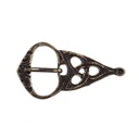 Gürtelschließe Highland altmessing – 3,5 cm Knoten-Schließe im keltischen Stil für Mittelalter & LARP 