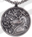 Keltisches Einhorn Anhänger silberfarben – Beidseitig verziertes Fantasy-Amulett aus Zamak