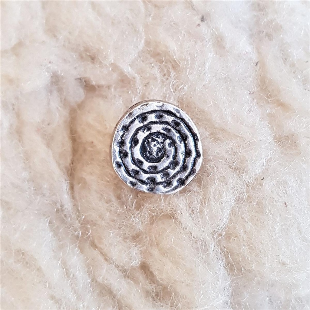 [N-314M-1] Spiralplatte, mittel, silberfarbener Beschlag