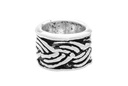 Keltische Haar- & Bartperle AARON aus 925 Silber – 6 mm Zopfperle mit Flechtmuster