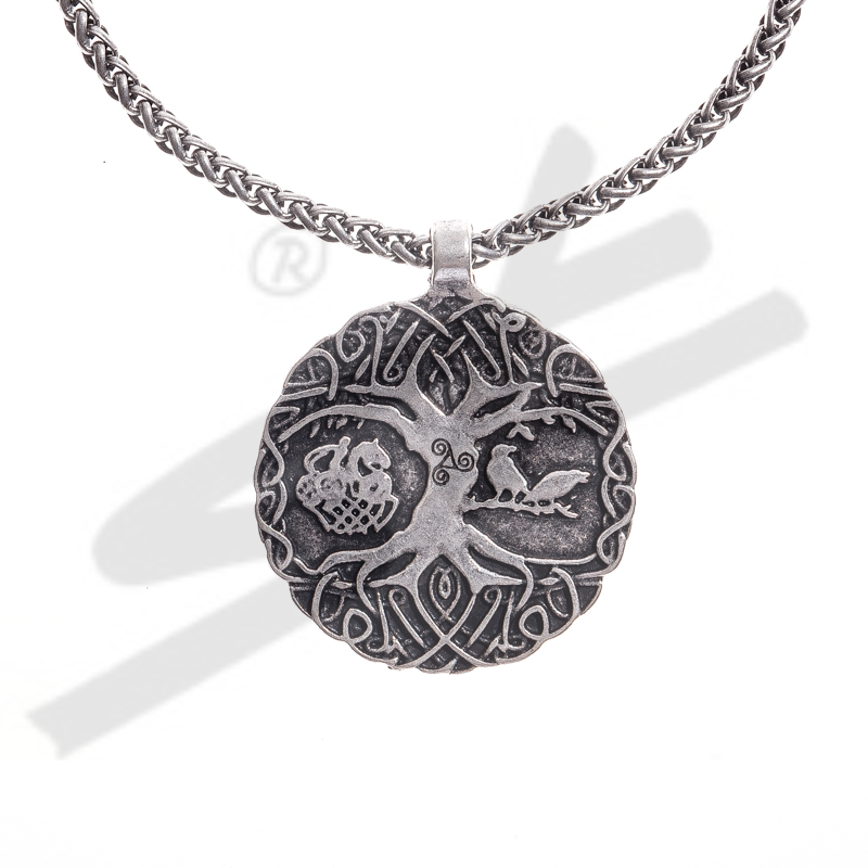 [PK-5111-1] Halskette Weltenesche, silberfarben