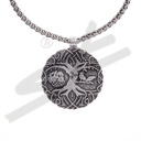 Halskette Weltenesche, silberfarben