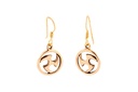 Ohrhänger Runa Triskele aus Bronze – Keltischer Ohrschmuck mit Dreifachspirale 3 cm