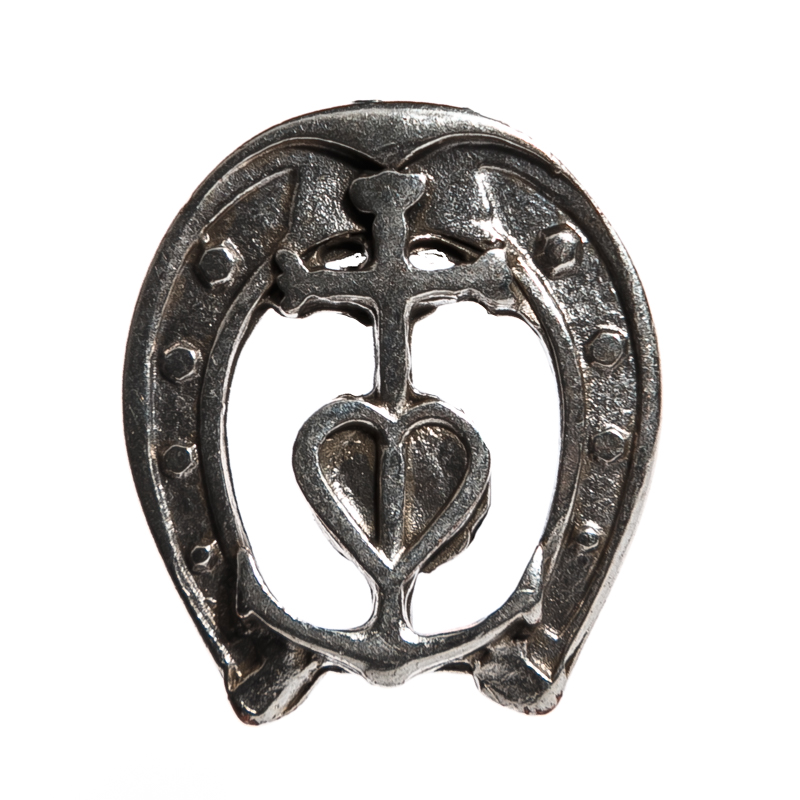 silberfarbene Zierniete "Glaube-Liebe-Hoffnung-Glück"