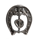 silberfarbene Zierniete "Glaube-Liebe-Hoffnung-Glück"