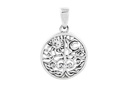 925er Sterling Silber Anhänger ALINE – Sonne, Mond und Lebensbaum 1,7 cm