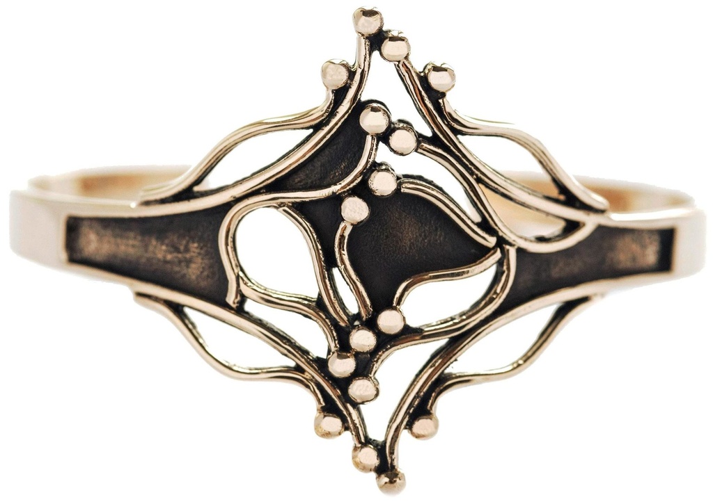 Armreif Wilde Flammen 2 aus Bronze – Boho Damen Armschmuck Ø 6,7 cm organisch