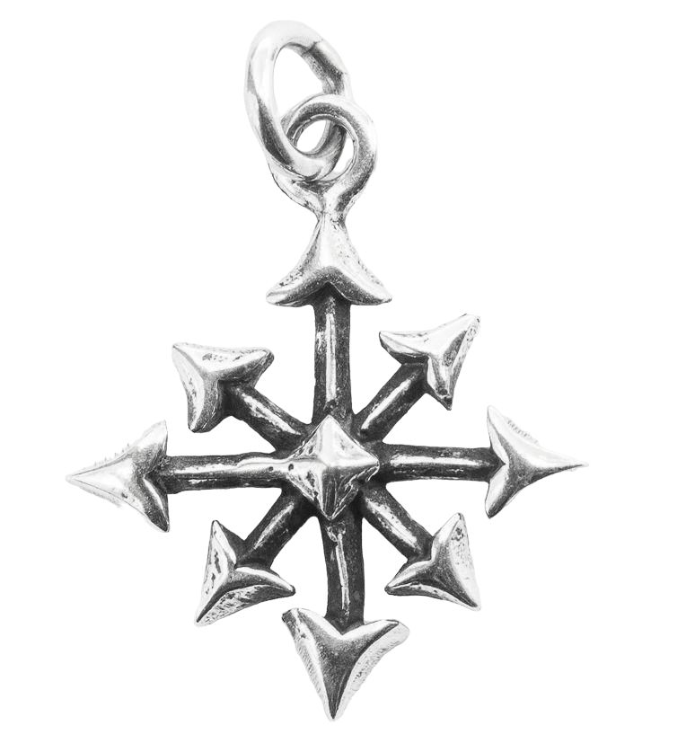 Chaos-Stern Anhänger STJERNLA aus 925er Silber – Mystisches Symbol der unbegrenzten Möglichkeiten (2,9 cm)