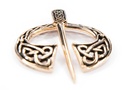 Keltische Fibel ASURA aus Bronze 5,5 cm – Brosche mit keltischem Knoten Motiv