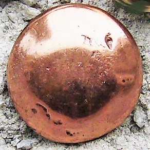 Rüstungsniete LUND kupferfarben – 23 mm Halbkugel-Beschlag mit 1 Nietstift für Rüstung & LARP