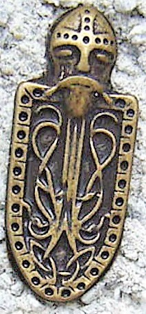 Wikinger Schild,altmessingfarbener Beschlag