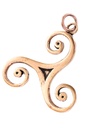 Keltischer Anhänger TRIAN aus Bronze – Große Triskele als kraftvolles Amulett (4 cm)