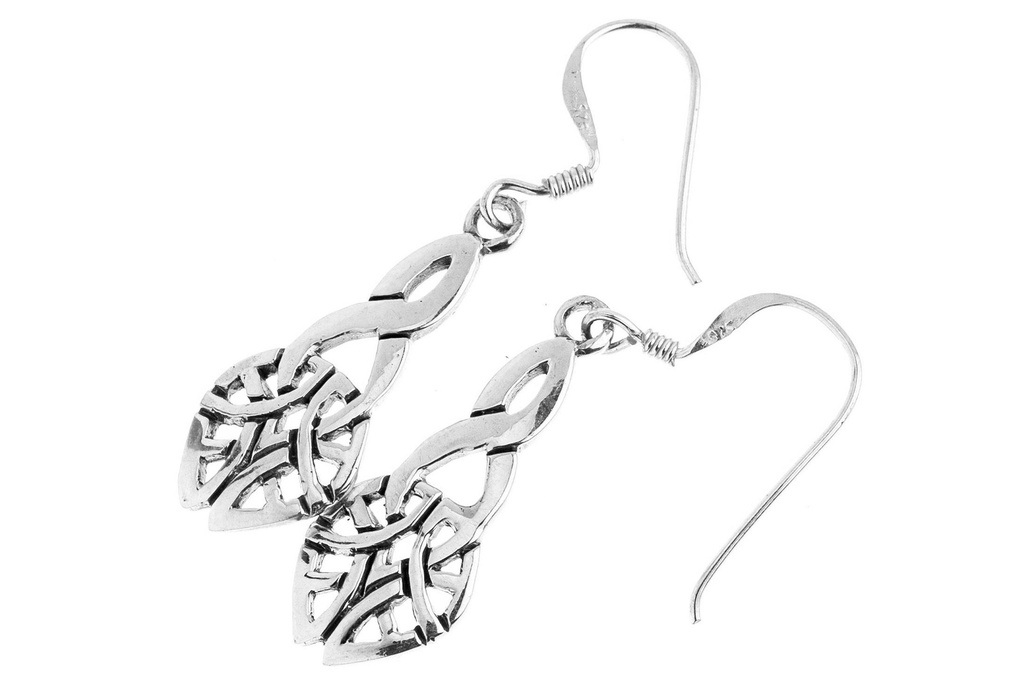 [oh4] Keltische Ohrhänger Nemia aus Silber – Filigraner Ohrschmuck 2,7 cm