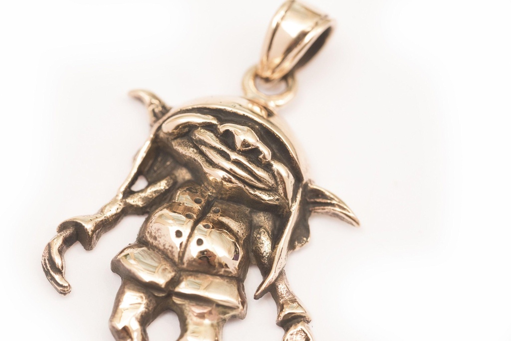 Amulett, Anhänger 'Nomi - Kleiner Gnom' aus Bronze - Mittelalter, Larp, Fantasy Schmuck
