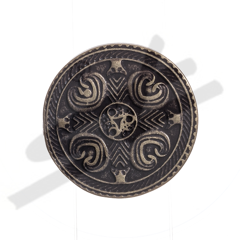 [N-033-21] großer Beschlag 'Wikinger Brustplatte', messingfarben