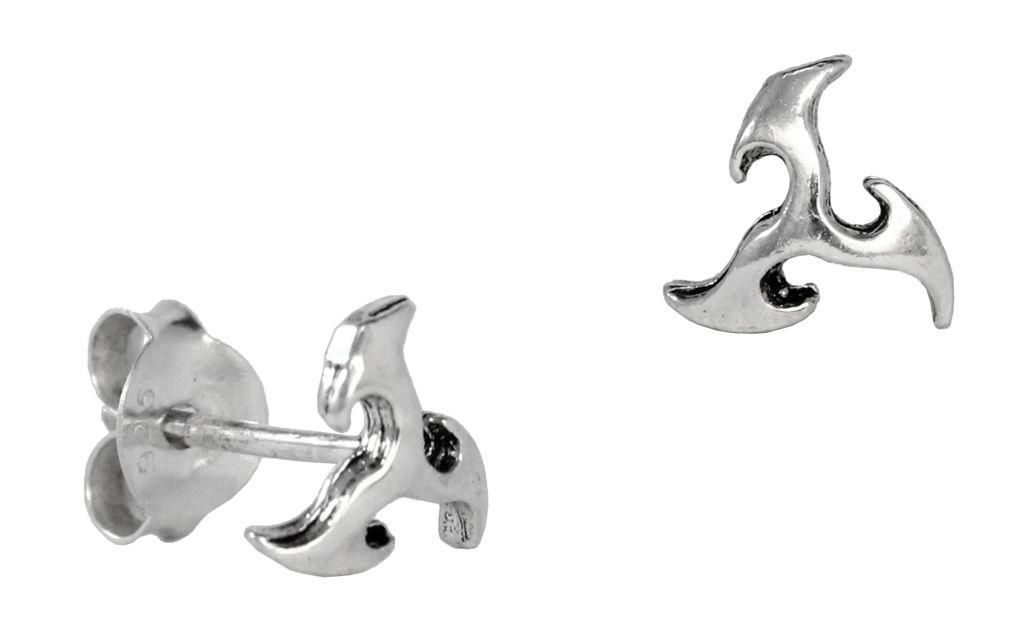 Ohrstecker LAZAR aus 925er Silber 7 mm – Keltische Triskele Ohrringe spirituell & symbolisch