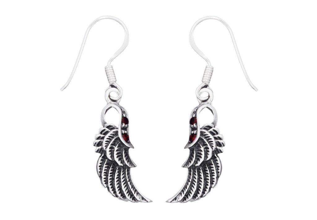 [Oh82-2] Schmuck Ohrhänger Alina Engelsflügel 3,2 cm – Silber 925 – Zarte Ohrringe mit himmlischer Symbolik