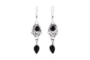 Schmuck Ohrhänger Narisa Onyx 4,5 cm – Silber 925 – Bohemian Ohrringe mit schwarzem Edelstein