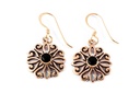 Schmuck Ohrhänger Eliana Onyx 3,3 cm – Bronze – Filigrane Ohrringe mit schwarzem Edelstein