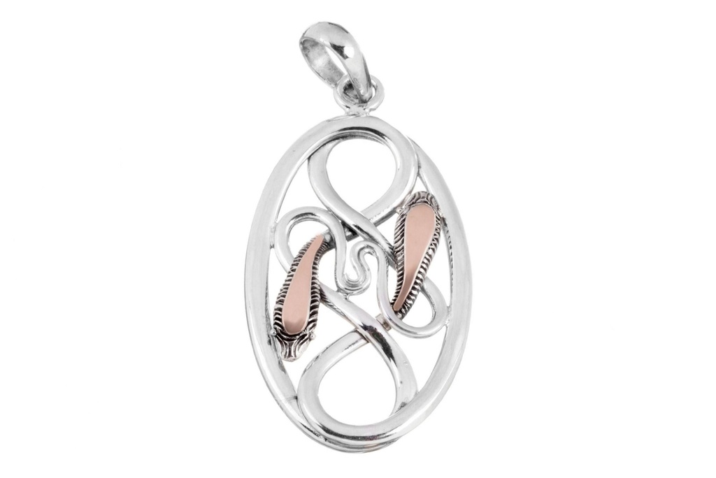 Schlangen-Amulett WIRA aus 925er Silber – Symbol für Weisheit und Erneuerung (3,6 cm)