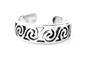 Zehenring "Spiral" aus Silber 925 – Keltischer Fußring mit Spiralmuster 6 mm