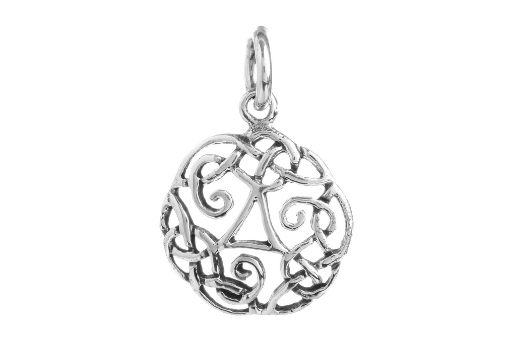 Schmuck Anhänger Darin 2,3 cm – Silber 925 – Zartes keltisches Amulett für Schutz & Balance