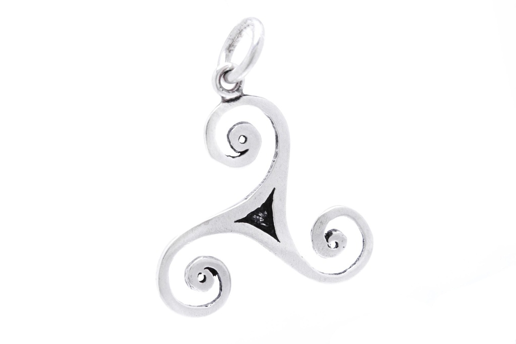 Schmuck Anhänger Finja Ø 2,5 cm – Silber 925 – Keltisches Triskele-Amulett für Schutz & Wandel