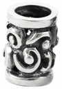 Lebensspiralen Haar- & Bartperle MOODY aus 925 Silber – Ø 8 mm Schmuck für Zöpfe & Dreads im Mittelalterstil