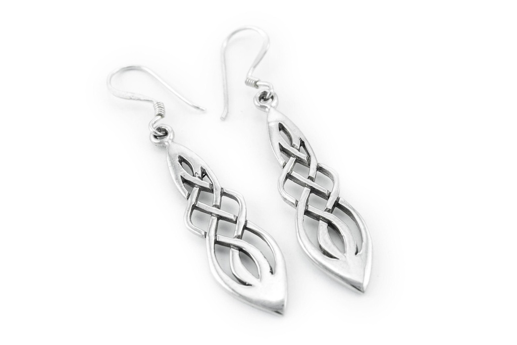 [oh3] HARMONY Ohrringe aus Silber – Keltische Ohrhänger mit Knotenmuster 3,3 cm