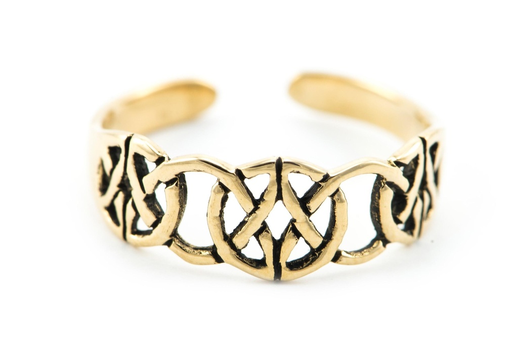 Zehenring "Lucina" – 5 mm Keltischer Wirbel aus Bronze