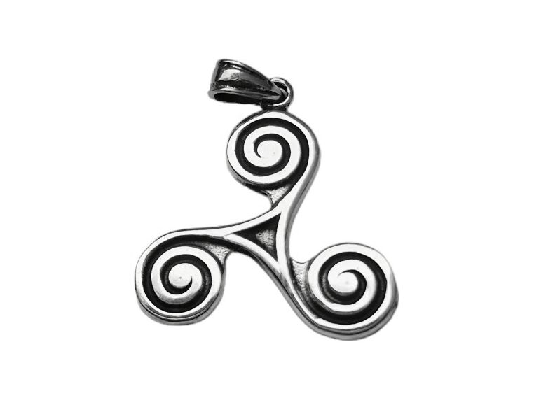 Schmuck Anhänger Davina 3 cm – Silber 925 – Keltisches Amulett mit Triskel-Symbolik