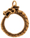 Wikinger Anhänger „Midgardschlange“ aus Bronze – Ouroboros Amulett 5,1 cm nordische Weltschlange