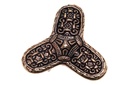 Wikinger Fibel Brosche "Karlir" aus Bronze – Dreiecksbrosche mit Ösen 5 cm