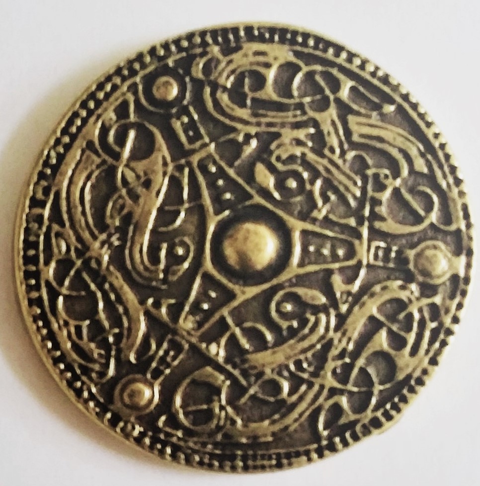 [N-015-2] irischer Knoten, messingfarbener Beschlag