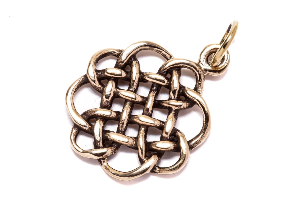 Keltisches Amulett, Anhänger 'Caley – Keltischer Knoten' aus Bronze- Mittelalter, Larp, Reenactment Schmuck