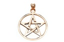Schmuck-Anhänger ASKJA Ø 2,3 cm – Wunsch- & Schutzamulett Pentagramm aus Bronze für Magie & Balance