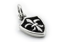Schmuck-Anhänger FLEUR DE LIS 2,3 cm – Mittelalterliches Rittersymbol aus 925er Silber für Mut & Ehre