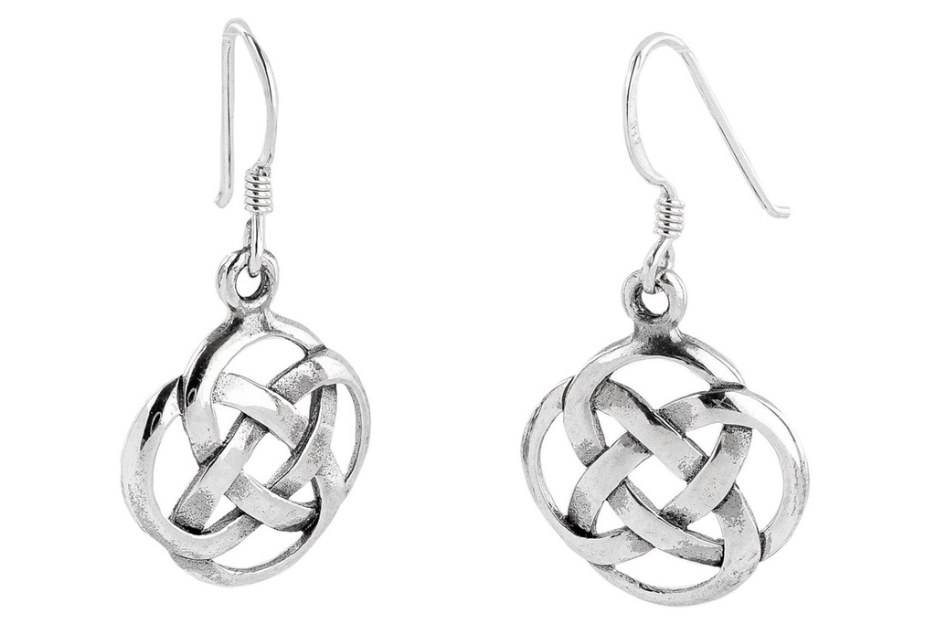 Keltische Ohrhänger Raia aus Silber – Blume des Lebens Schmuck 1,9 cm