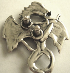 Zierniete nordischer Drache, messingfarben