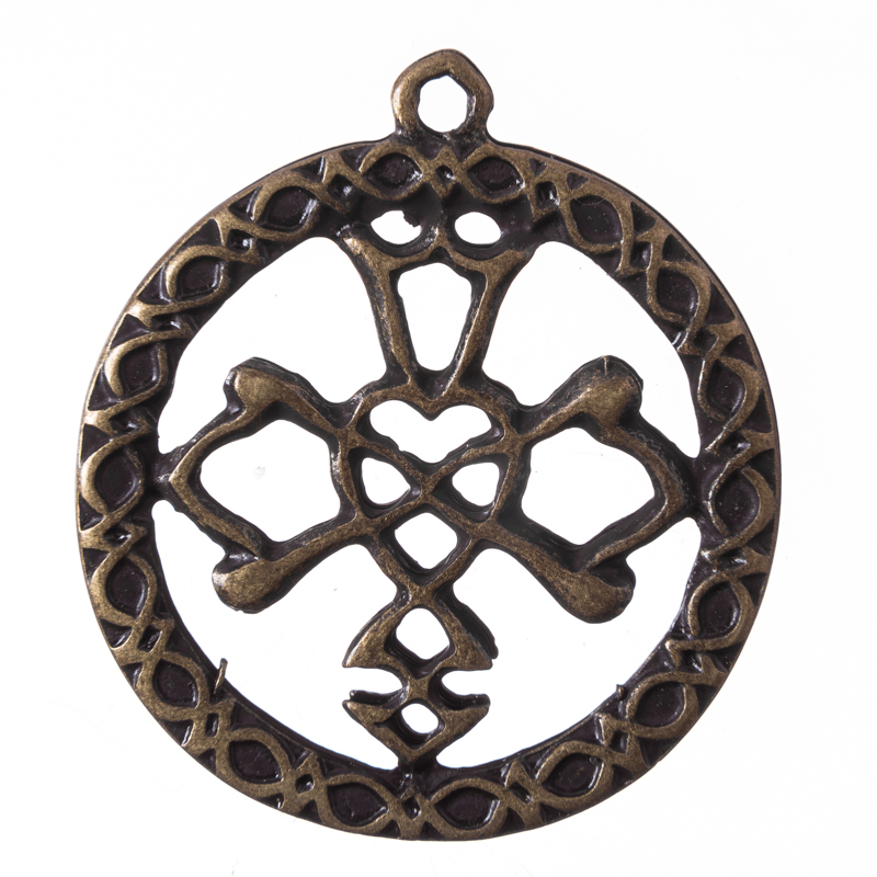 Anhänger Celtic Wedding Knot – Altmessingfarbener Keltischer Hochzeitsknoten 45 mm