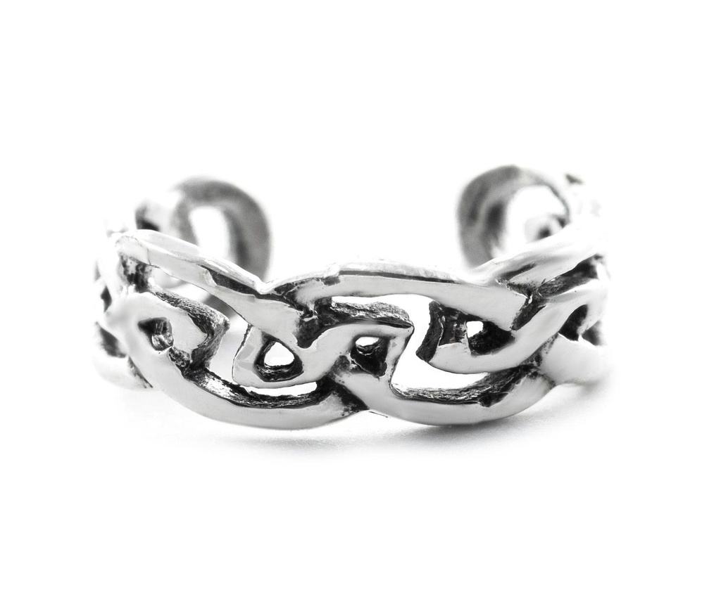 [ok6] Keltische Ohrklemme DANU aus 925 Silber – Ø 12 mm Schmuck mit Flechtknoten für Ohr, Haar & Bart