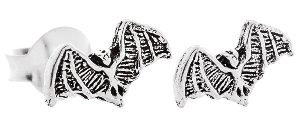Ohrstecker Yaver Fledermaus aus 925 Silber – Mini Ohrschmuck für Nachtwesen 8 mm