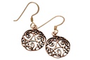 DARIN Ohrringe aus Bronze – Keltische Triskele Ohrhänger mit Spiralmuster 3,1 cm