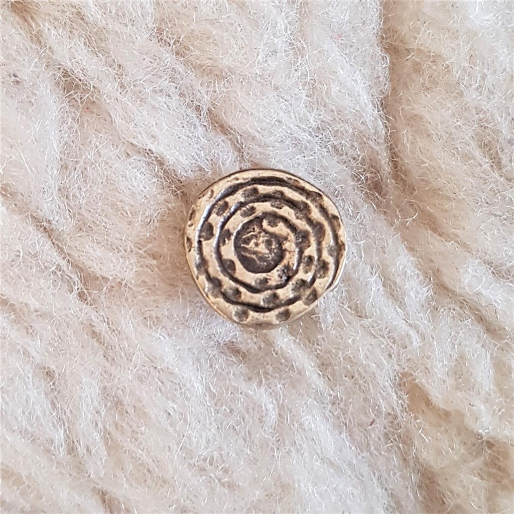 [N-314K-2] Spiralplatte, klein, messingfarbener Beschlag