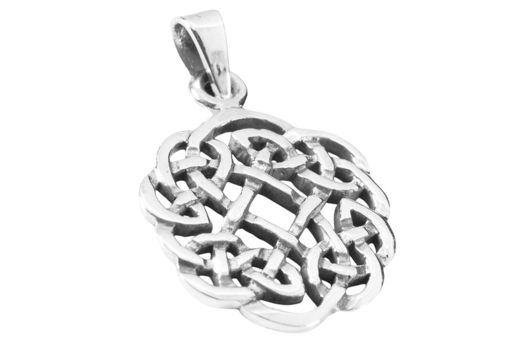 Schmuck Anhänger Nalina 3,3 cm – Silber 925 – Keltisches Amulett mit filigraner Knotenmuster