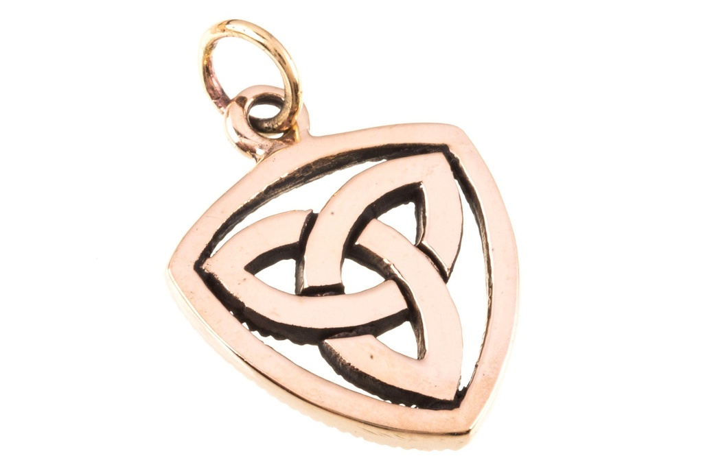 [acb520] Schmuck Anhänger Tara 2,5 cm – Bronze – Keltische Triskele als Schutz- und Energieamulett