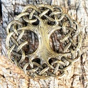 WELTENBAUM, YGGDRASIL, WELTENESCHE groß, messingfarbener Beschlag