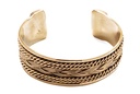 Armreif FANIA aus Bronze – Breiter Wikingerschmuck Ø 6 cm Nordisches Muster